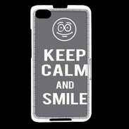 Coque Blackberry Z30 Keep Calm Smile Gris
