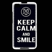 Coque Blackberry Z30 Keep Calm Smile Noir