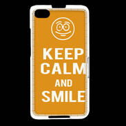Coque Blackberry Z30 Keep Calm Smile Orange