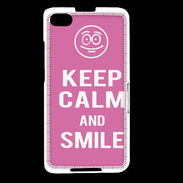 Coque Blackberry Z30 Keep Calm Smile Rose