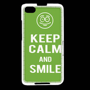 Coque Blackberry Z30 Keep Calm Smile Vert