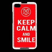 Coque Blackberry Z30 Keep Calm Smile Rouge
