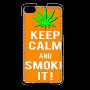 Coque Blackberry Z30 Keep Calm Smoke it Orange