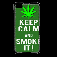 Coque Blackberry Z30 Keep Calm Smoke it Kaki