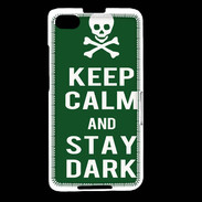 Coque Blackberry Z30 Keep Calm Stay dark Vert