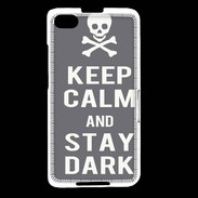 Coque Blackberry Z30 Keep Calm Stay dark Gris