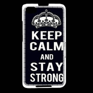 Coque Blackberry Z30 Keep Calm Stay strong Noir