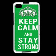 Coque Blackberry Z30 Keep Calm Stay strong Vert