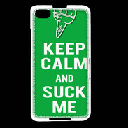 Coque Blackberry Z30 Keep Calm Suck me Vert