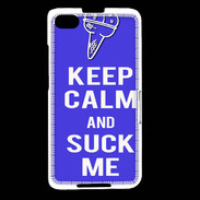 Coque Blackberry Z30 Keep Calm Suck me Bleu