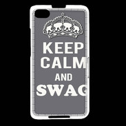 Coque Blackberry Z30 Keep Calm Swag Gris