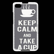 Coque Blackberry Z30 Keep Calm Take a cup Gris