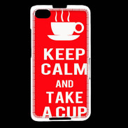 Coque Blackberry Z30 Keep Calm Take a cup Rouge