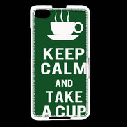 Coque Blackberry Z30 Keep Calm Take a cup Vert