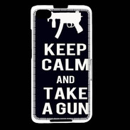 Coque Blackberry Z30 Keep Calm Take a gun Noir