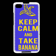 Coque Blackberry Z30 Keep Calm Take Banana Bleu