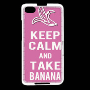 Coque Blackberry Z30 Keep Calm Take Banana Rose