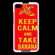 Coque Blackberry Z30 Keep Calm Take Banana Rouge