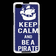 Coque Blackberry Z30 Keep Calm Be a Pirate Bleu