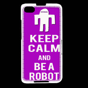 Coque Blackberry Z30 Keep Calm Be a Robot Violet