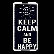 Coque Blackberry Z30 Keep Calm Be Happy Noir