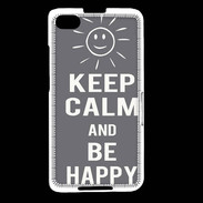 Coque Blackberry Z30 Keep Calm Be Happy Gris