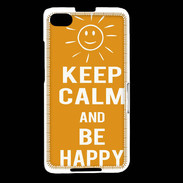 Coque Blackberry Z30 Keep Calm Be Happy Orange
