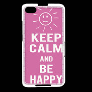 Coque Blackberry Z30 Keep Calm Be Happy Rose