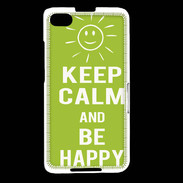 Coque Blackberry Z30 Keep Calm Be Happy Vert pomme