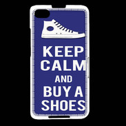 Coque Blackberry Z30 Keep Calm Buy Shoes Bleu