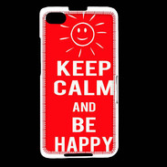 Coque Blackberry Z30 Keep Calm Be Happy Rouge