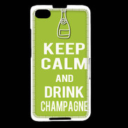 Coque Blackberry Z30 Keep Calm Drink champagne Vert pomme