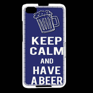 Coque Blackberry Z30 Keep Calm Have a beer Bleu