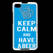Coque Blackberry Z30 Keep Calm Have a beer Cyan
