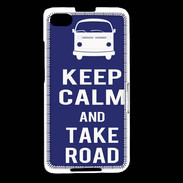 Coque Blackberry Z30 Keep Calm Take road Bleu