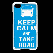 Coque Blackberry Z30 Keep Calm Take Road Cyan
