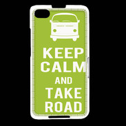 Coque Blackberry Z30 Keep Calm Take road Vert pomme