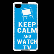 Coque Blackberry Z30 Keep Calm Watch TV Cyan