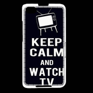 Coque Blackberry Z30 Keep Calm Watch TV Noir