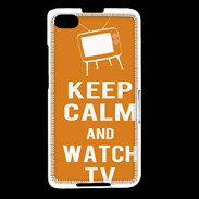 Coque Blackberry Z30 Keep Calm Watch TV Orange