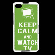 Coque Blackberry Z30 Keep Calm Watch TV Vert