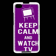 Coque Blackberry Z30 Keep Calm Watch TV Violet