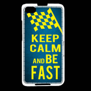 Coque Blackberry Z30 Keep Calm and Be Fast Bleu