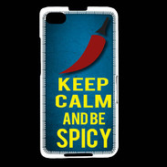 Coque Blackberry Z30 Keep Calm and Be Spicy Bleu