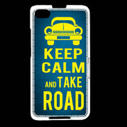 Coque Blackberry Z30 Keep Calm and Take o road 2 Bleu