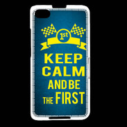 Coque Blackberry Z30 Keep Calm and Be the First Bleu