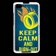 Coque Blackberry Z30 Keep Calm and Burn Out Bleu