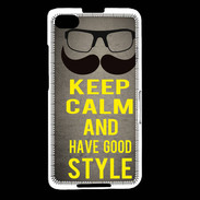 Coque Blackberry Z30 Keep Calm and Have a good Style Gris