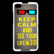 Coque Blackberry Z30 Keep Calm and See your life 3D Gris