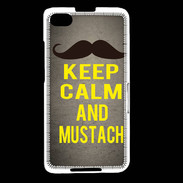 Coque Blackberry Z30 Keep Calm and Mustach Gris